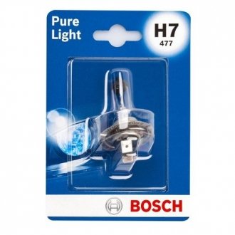 1 987 301 012 BOSCH Лампа розжарювання 12V 55W H7 PURE LIGHT (blister 1 шт) (вир-во Bosch)