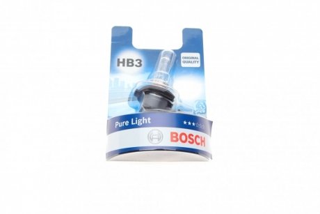 1 987 301 062 BOSCH Лампа HB3 60W 12V Pure Light блистер - кратн. 20 шт