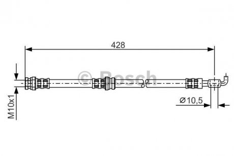 1987476166 BOSCH Шланг тормозной
