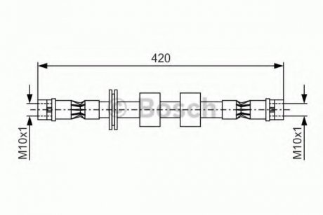 1 987 476 414 BOSCH Шланг гальмівний P Bmw E30/E36/E28/E34 420mm