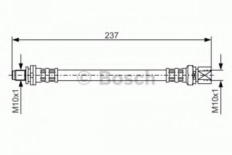 1 987 476 564 BOSCH Шланг тормозной зад. Opel Astra F 91-98 Vectra A 88-95