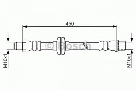 1987481683 BOSCH Тормозной шланг RENAULT Duster F'1,2-2,0'12>>