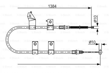 1987482082 BOSCH Трос тормозной DAEWOO-CHEVROLET Kalos all LH03/06-/Aveo all LH 03/06-