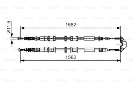 1 987 482 138 BOSCH Трос ручного гальма