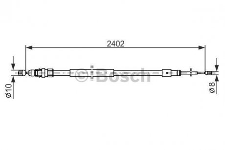 1 987 482 276 BOSCH Трос ручного гальма