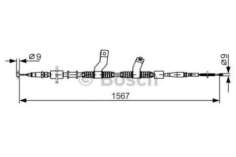 1 987 482 354 BOSCH ТРОС тормозной правый BOSCH 1 987 482 354