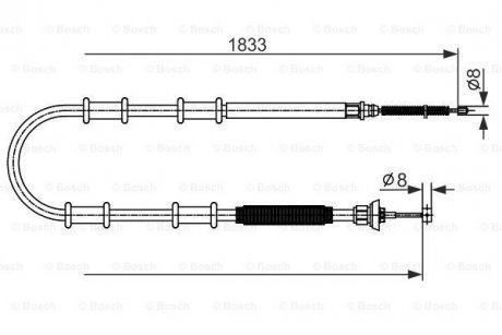 1 987 482 593 BOSCH ТРОС тормозной BOSCH 1 987 482 593