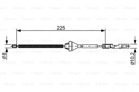 1 987 482 705 BOSCH Трос ручного тормоза