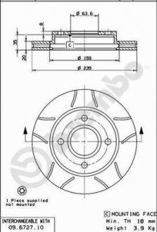 09.6727.77 BREMBO Гальмівний диск