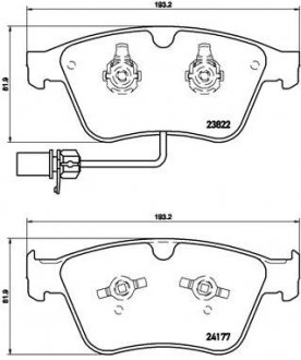 P05003 BREMBO Колодки гальмівні дискові