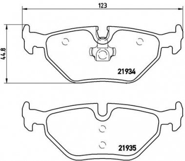 P06025 BREMBO Комплект тормозных колодок из 4 шт. дисков