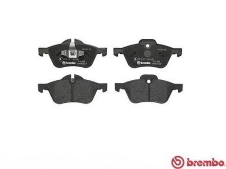 P06030 BREMBO Комплект гальмівних колодок з 4 шт. дисків