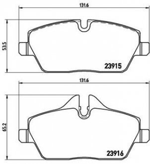 P06034 BREMBO Комплект тормозных колодок из 4 шт. дисков