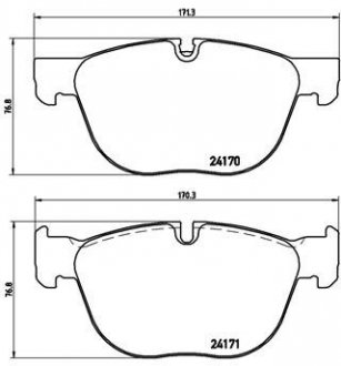 P06049 BREMBO Комплект тормозных колодок из 4 шт. дисков