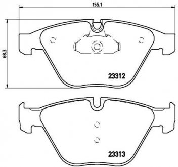 P06054 BREMBO Комплект тормозных колодок из 4 шт. дисков