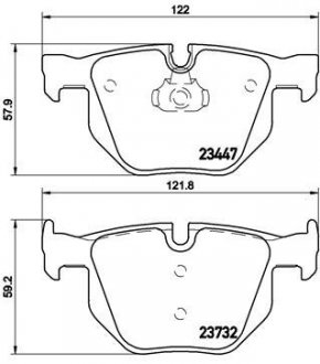 P06 056 BREMBO Гальмівні колодки дискові