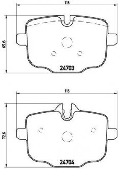 P06061 BREMBO Комплект тормозных колодок из 4 шт. дисков