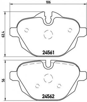 P06064 BREMBO Комплект тормозных колодок из 4 шт. дисков