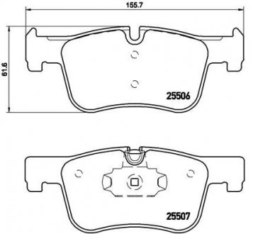 P06070 BREMBO Комплект гальмівних колодок з 4 шт. дисків