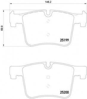 P06 075 BREMBO Гальмівні колодки дискові