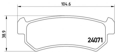 P10001 BREMBO Комплект тормозных колодок из 4 шт. дисков