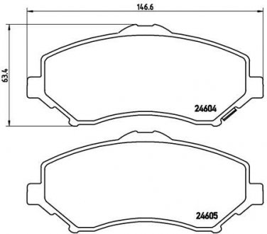 P11022 BREMBO Комплект гальмівних колодок з 4 шт. дисків