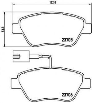 P23085 BREMBO Комплект гальмівних колодок з 4 шт. дисків