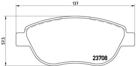 P23 119 BREMBO тормозные колодки дисковые