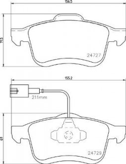 P23 163 BREMBO тормозные колодки дисковые