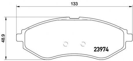 P24048 BREMBO Комплект гальмівних колодок з 4 шт. дисків