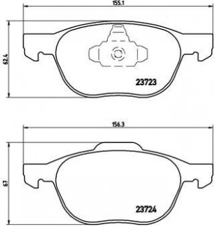 P24061 BREMBO Комплект тормозных колодок из 4 шт. дисков