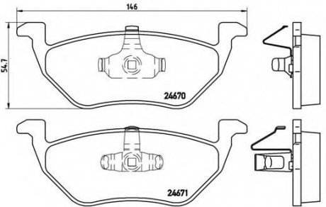 P24085 BREMBO Тормозные колодки перед. Ford Maverick 01-