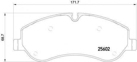 P24152 BREMBO Комплект гальмівних колодок з 4 шт. дисків