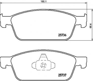 P24157 BREMBO Комплект гальмівних колодок з 4 шт. дисків