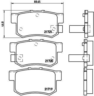 P28022 BREMBO Комплект тормозных колодок из 4 шт. дисков