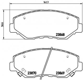 P28035 BREMBO Комплект тормозных колодок из 4 шт. дисков