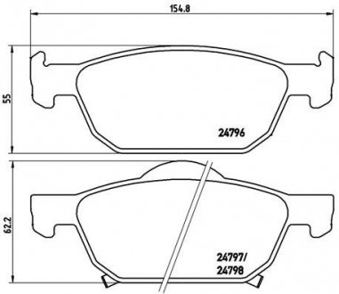 P28044 BREMBO Колодки гальмівні дискові