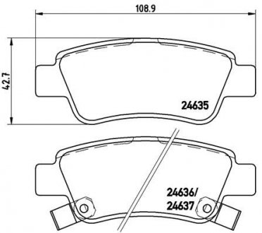 P28 046 BREMBO тормозные колодки дисковые