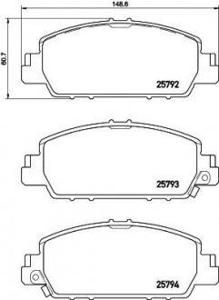 P28077 BREMBO Комплект тормозных колодок из 4 шт. дисков