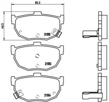 P30003 BREMBO Тормозные колодки дисковые перед. Honda Accord Ii, Prelude Iii Hyundai Accent, Accent I, Lantra I, Pony, Pony / Excel, S 1.3-2.0 09.83-01.00