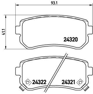 P30025 BREMBO Комплект тормозных колодок из 4 шт. дисков