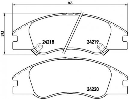 P30 042 BREMBO тормозные колодки дисковые