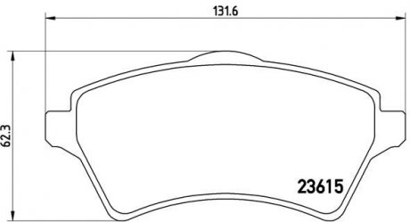 P44011 BREMBO Комплект гальмівних колодок з 4 шт. дисків