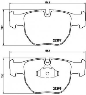 P44012 BREMBO Колодки гальмівні дискові