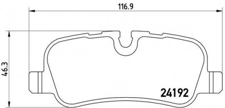 P44 019 BREMBO тормозные колодки дисковые