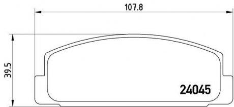 P49036 BREMBO Комплект гальмівних колодок з 4 шт. дисків