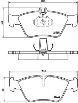 P50023 BREMBO Комплект гальмівних колодок з 4 шт. дисків