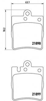 P50033 BREMBO Комплект тормозных колодок из 4 шт. дисков