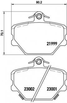 P50038 BREMBO Комплект тормозных колодок из 4 шт. дисков