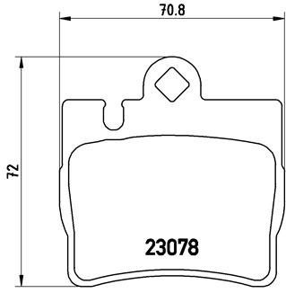 P50042 BREMBO Комплект гальмівних колодок з 4 шт. дисків